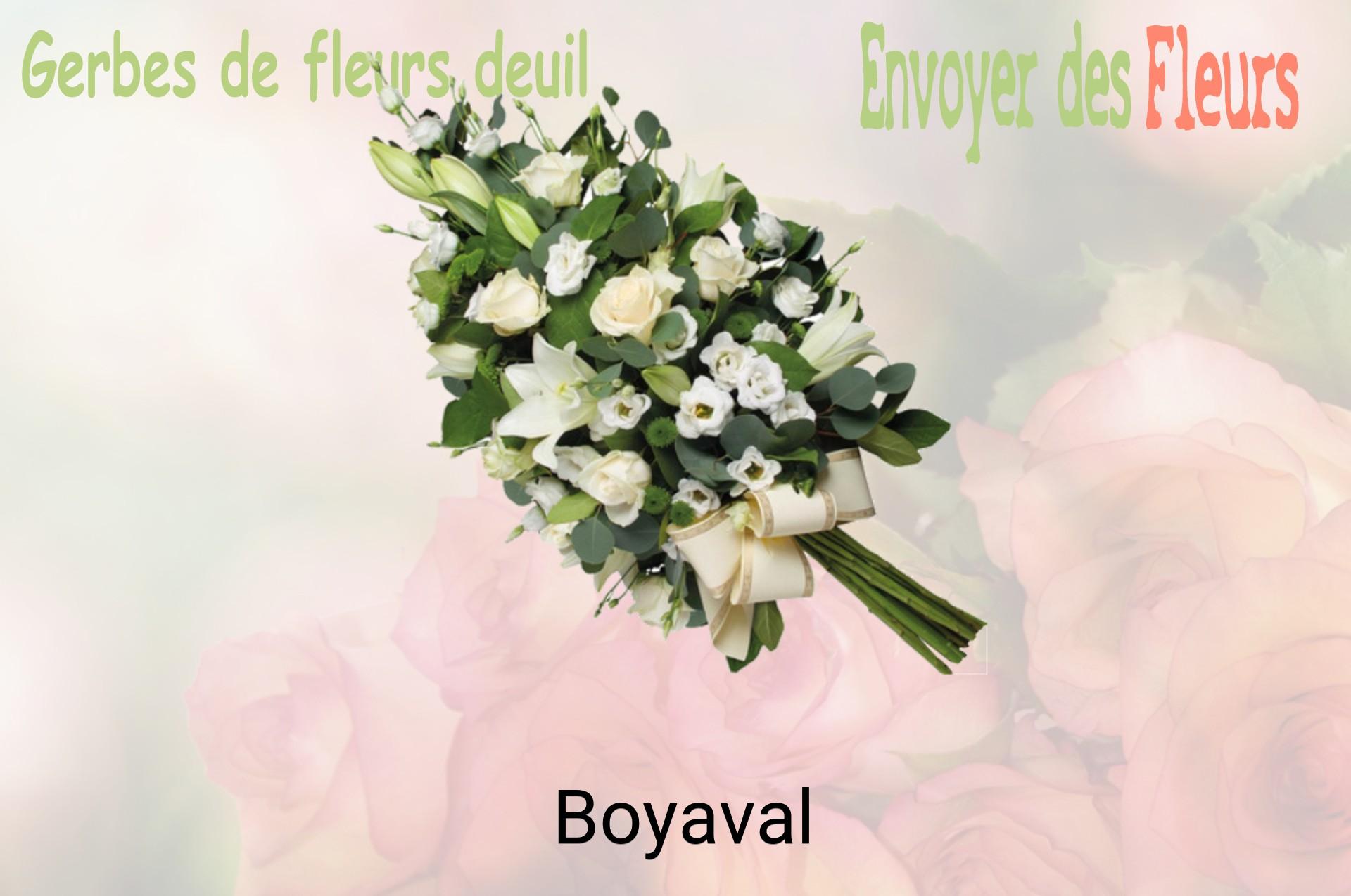 Gerbe de fleurs de deuil livrée à Boyaval